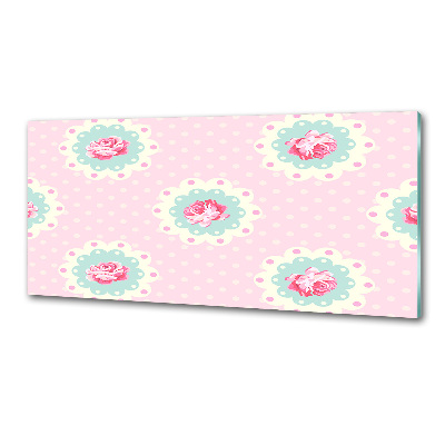 Rivestimento parete cucina con motivo a rose