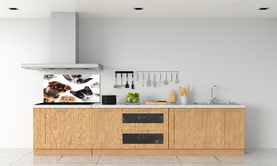 Rivestimento parete cucina con motivo a tema animali domestici
