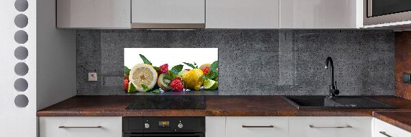 Pannello retrocucina con decorazione a tema frutta e verdura