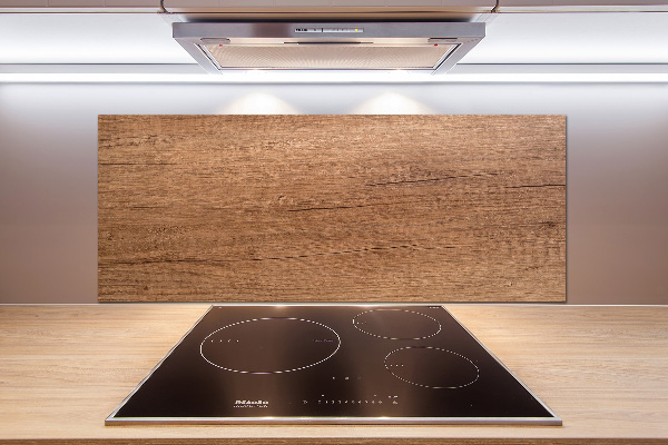 Pannello paraschizzi cucina con motivo in legno