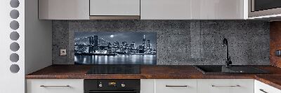 Pannello paraschizzi cucina con stampa del skyline di Manhattan, New York