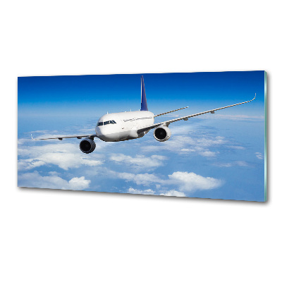 Pannello retrocucina con decorazione raffigurante un aereo in volo