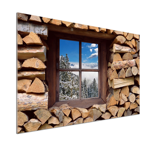 Rivestimento parete cucina con decorazione 