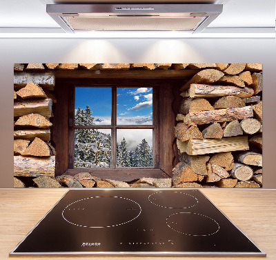 Rivestimento parete cucina con decorazione 