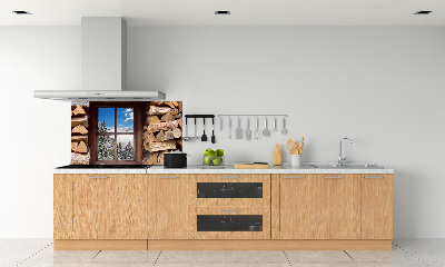 Rivestimento parete cucina con decorazione 