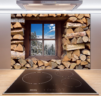 Rivestimento parete cucina con decorazione 