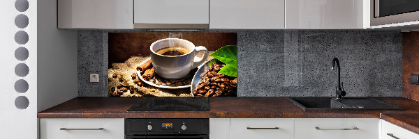 Pannello paraschizzi cucina con stampa raffigurante una tazza di caffè