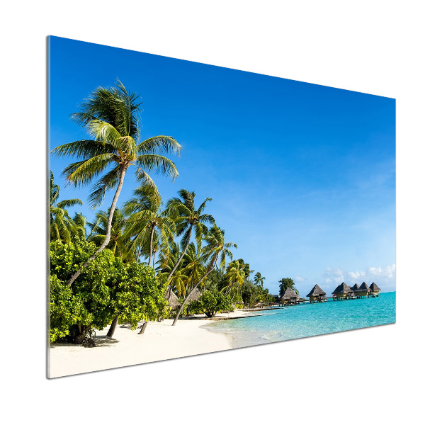 Rivestimento parete cucina con motivo Spiaggia caraibica