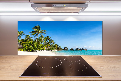 Rivestimento parete cucina con motivo Spiaggia caraibica