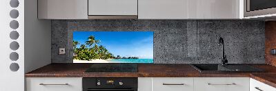 Rivestimento parete cucina con motivo Spiaggia caraibica