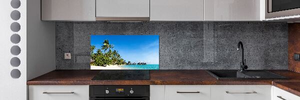 Rivestimento parete cucina con motivo Spiaggia caraibica