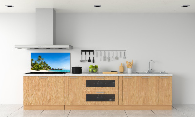 Rivestimento parete cucina con motivo Spiaggia caraibica