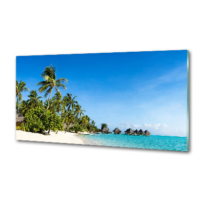 Rivestimento parete cucina con motivo Spiaggia caraibica