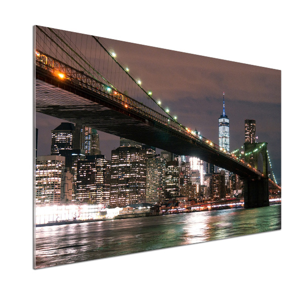 Pannello retrocucina con stampa del panorama di Manhattan, New York