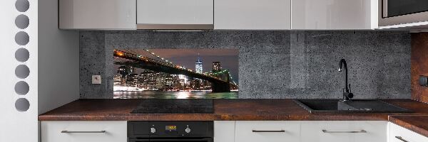 Pannello retrocucina con stampa del panorama di Manhattan, New York