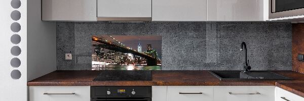 Pannello retrocucina con stampa del panorama di Manhattan, New York