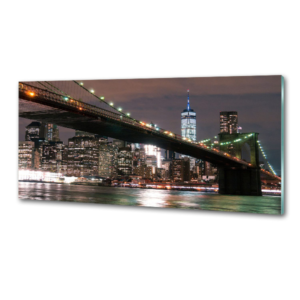 Pannello retrocucina con stampa del panorama di Manhattan, New York