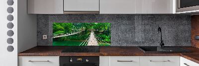 Pannello paraschizzi cucina con stampa 'Ponte sul fiume'