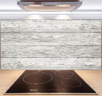 Pannello retrocucina con motivo effetto legno come sfondo