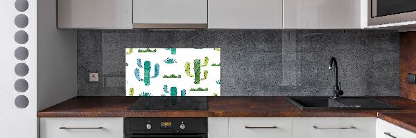 Rivestimento parete cucina con motivo cactus