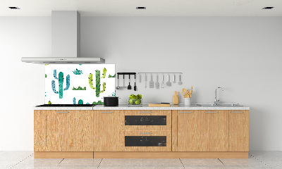 Rivestimento parete cucina con motivo cactus