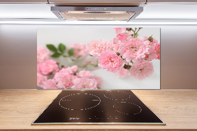 Rivestimento parete cucina con motivo di rose selvatiche