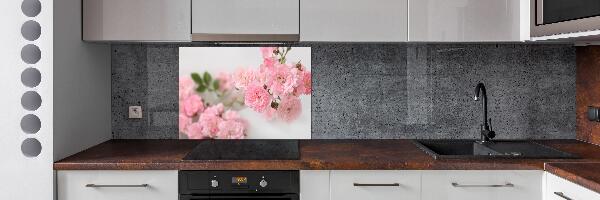 Rivestimento parete cucina con motivo di rose selvatiche