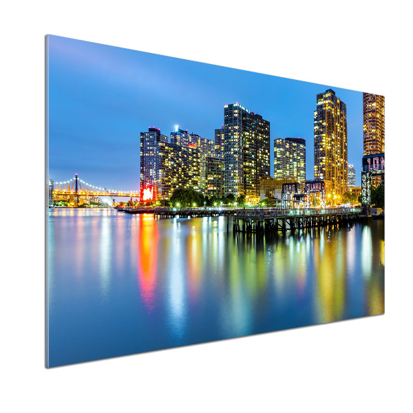 Pannello paraschizzi cucina con stampa New York di notte