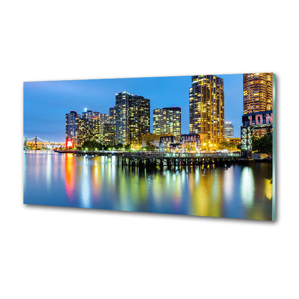 Pannello paraschizzi cucina con stampa New York di notte