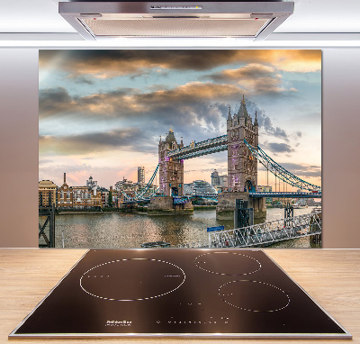 Rivestimento parete cucina con stampa del Tower Bridge di Londra