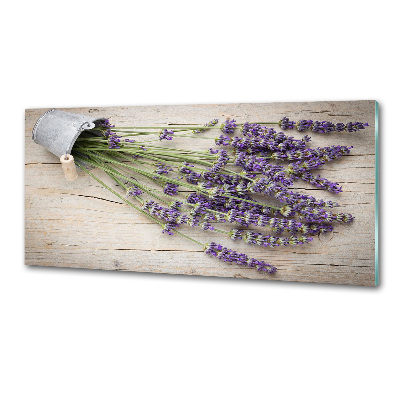 Pannello retrocucina con stampa a motivo lavanda in vaso