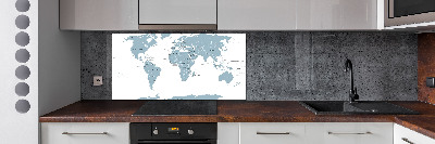 Pannello retrocucina con stampa della mappa politica