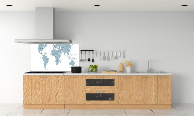 Pannello retrocucina con stampa della mappa politica