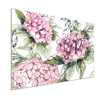 Pannello retrocucina con motivo Ortensia