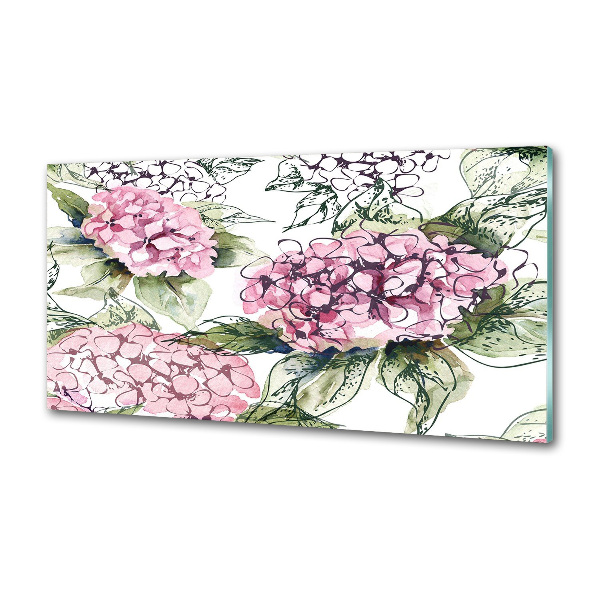 Pannello retrocucina con motivo Ortensia