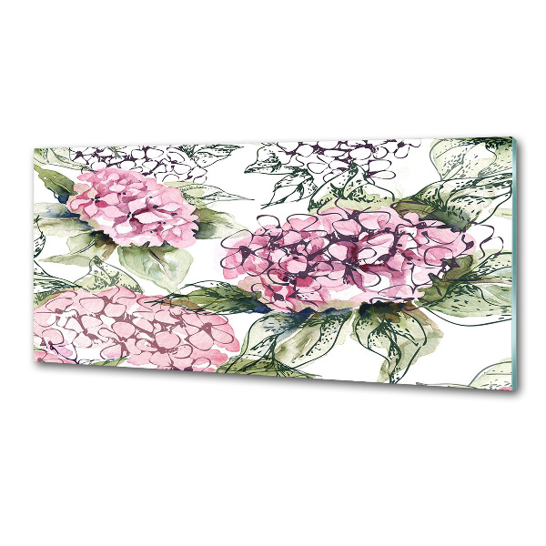 Pannello retrocucina con motivo Ortensia