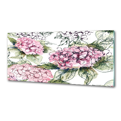 Pannello retrocucina con motivo Ortensia