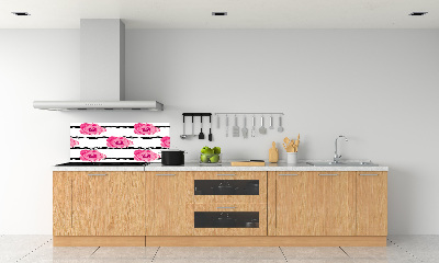 Rivestimento parete cucina con motivo a rose