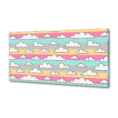 Rivestimento parete cucina con motivo Nuvole