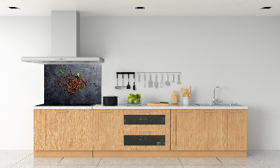 Pannello paraschizzi cucina con decorazione a motivo di chicchi di caffè