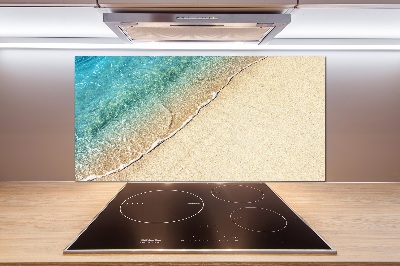 Rivestimento parete cucina con motivo «Un'onda sulla spiaggia»