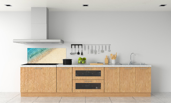 Rivestimento parete cucina con motivo «Un'onda sulla spiaggia»