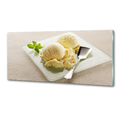 Rivestimento parete cucina con decorazione a forma di gelato su un piatto