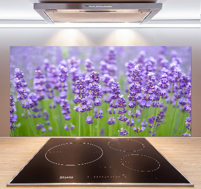 Rivestimento parete cucina con motivo lavanda