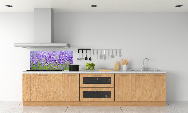Rivestimento parete cucina con motivo lavanda