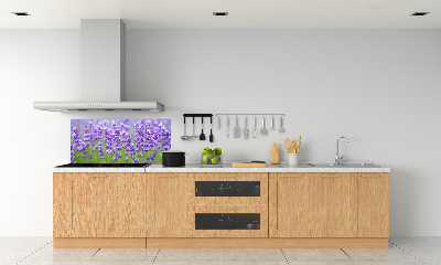 Rivestimento parete cucina con motivo lavanda