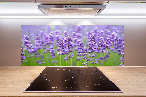 Rivestimento parete cucina con motivo lavanda