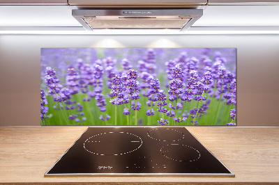 Rivestimento parete cucina con motivo lavanda
