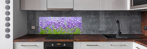 Rivestimento parete cucina con motivo lavanda