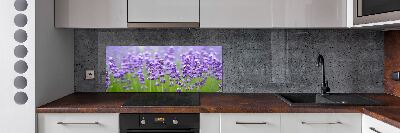 Rivestimento parete cucina con motivo lavanda